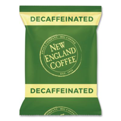 New England Coffee Coffee Portion Packs, Breakfast Blend Decaf, 2.5 oz Pack, 24/Box (026160)