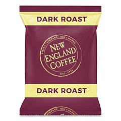 New England Coffee Coffee Portion Packs, French Dark Roast, 2.5 oz Pack, 24/Box (026190)