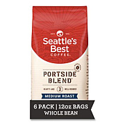 Seattle's Best Port Side Blend Whole Bean Coffee, Medium Roast, 12 oz Bag, 6/Carton (11008570CT)