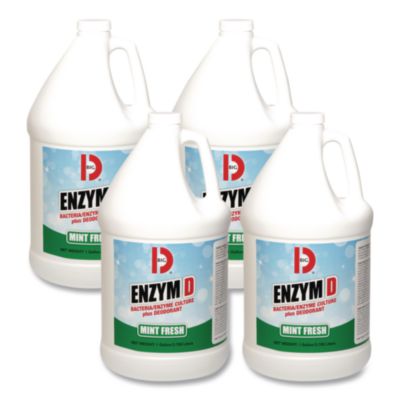 Big D Industries Enzym D Digester Deodorant, Mint, 1 gal, Bottle, 4/Carton (1504)