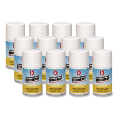 Big D Industries Metered Concentrated Room Deodorant, Lemon Scent, 7 oz Aerosol Spray, 12/Carton (451)