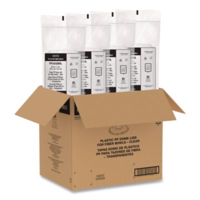 Dart Dome Covers and Lids, For 24 oz to 32 oz Containers, 8.28" Diameter x 1.16"h, Clear, 300/Carton (PP2432BDL)