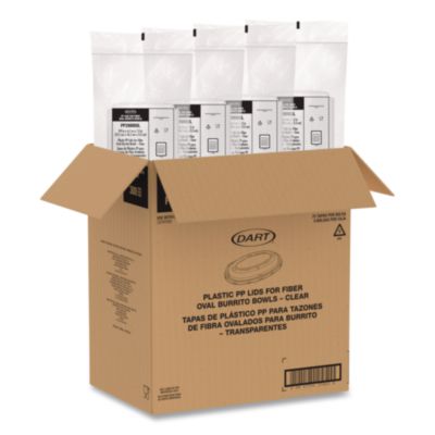 Dart Dome Covers and Lids, For 28 oz Container, 6.75 x 9.5 x 1.83, Clear, 300/Carton (PP28BBDL)