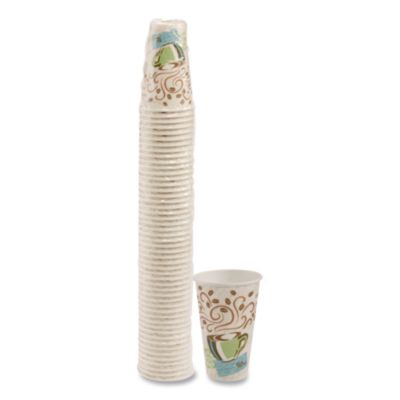 Dixie PerfecTouch Paper Hot Cups, 16 oz, Coffee Haze Design, 50/Pack (5356CD)