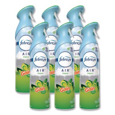 Febreze AIR, Gain Original, 8.8 oz Aerosol Spray, 6/Carton (19929)