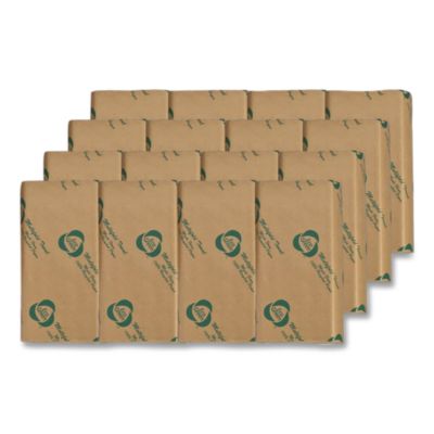 Eco Green Recycled Multifold Paper Towels, 1-Ply, 9.5 x 9.5, White, 250/Pack, 16 Packs/Carton (EW416)