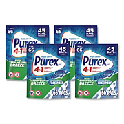 Purex 4-in-1 HE Laundry Detergent Pacs, 66 Pods/Bag, 4 Bags/Carton (05524)