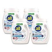 All MIGHTY PACS Free Clear HE Laundry Detergent, 60 Pods/Tub, 4 Tubs/Carton (46880)