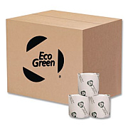 Eco Green Recycled Two-Ply Standard Toilet Paper, Septic Safe, White, 600 Sheets/Roll, 48 Rolls/Carton (EBW680)