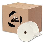 Eco Green Recycled Two-Ply Small Core Toilet Paper, Septic Safe, White, 1,500 Sheets/Roll, 24 Rolls/Carton (EB15725)