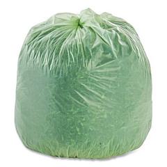 Stout by Envision EcoSafe-6400 Bags, 13 gal, 0.85 mil, 24" x 30", Green, 45/Box (E2430E85)