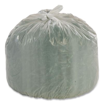 Stout by Envision Controlled Life-Cycle Plastic Trash Bags, 13 gal, 0.7 mil, 24" x 30", White, 120/Box (G2430W70)