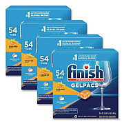 FINISH Dish Detergent Gelpacs, Orange Scent, 54/Box, 4 Boxes/Carton (81181CT)