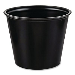 SOLO Portion Containers, 5.5 oz, Plastic, Black, 250/Bag, 10 Bags/Carton (P550BLK)