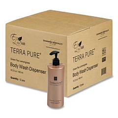 Diversified Hospitality Solutions Terra Pure Body Wash Air Pump, Green Tea Lemongrass, 16.23 oz Bottle, 12/Carton (458968)