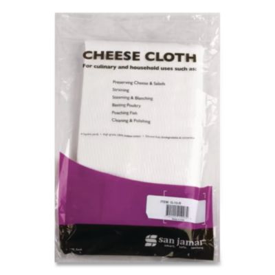 San Jamar Food Grade Cheese Cloth, 36" x 80 yd, White, 10/Carton (G10)