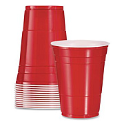 Dart SOLO Party Plastic Cold Drink Cups, 16 oz, Red, 24/Pack, 25 Packs/Carton (Y16250001)