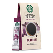 Starbucks VIA Ready Brew Coffee, 0.11 oz, Italian Roast, 8/Pack, 12 Packs/Carton (12407838)