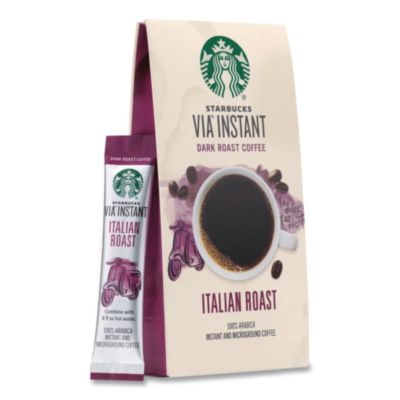 Starbucks VIA Ready Brew Coffee, 0.11 oz, Italian Roast, 8/Pack, 12 Packs/Carton (12407838)