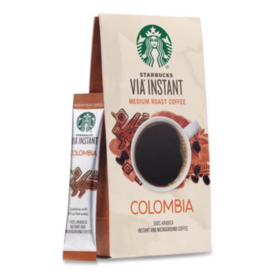 Starbucks VIA Ready Brew Coffee, Colombia, 1.4 oz Packet, 8/Pack (12407839)