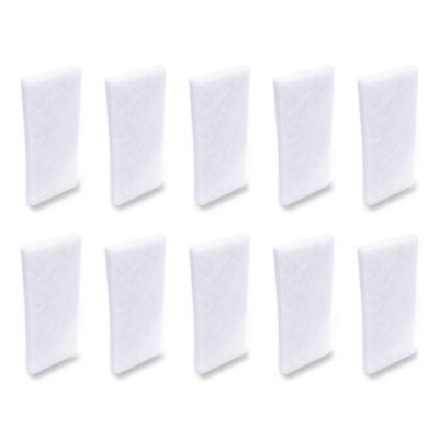 Boardwalk Fine Grade Utility Pad, 4.62 x 10, White, 10/Carton (401B)