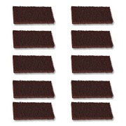 Boardwalk Heavy-Duty Utility Pad, 4.62 x 10, Brown, 10/Carton (403B)