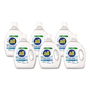 All Free Clear HE Laundry Detergent, 58 Loads, Unscented, 73 oz Bottle, 6/Carton (47415)