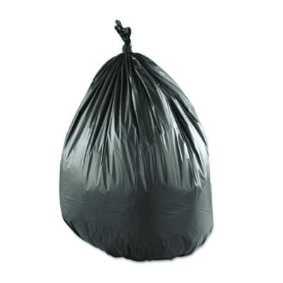 Inteplast Group Low-Density Commercial Can Liners, 33 gal, 0.9 mil, 33" x 39", Black, Interleaved Roll, 25 Bags/Roll, 6 Rolls/Carton (SL3339XPKC)