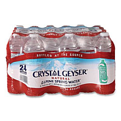 Crystal Geyser Alpine Spring Water, 16.9 oz Bottle, 24/Carton (24514CT)