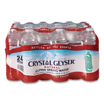 Crystal Geyser Alpine Spring Water, 16.9 oz Bottle, 24/Carton (24514CT)