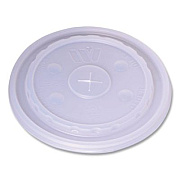 WinCup Plastic Lids for Foam Cups and Bowls, Slotted, Fits 32 oz to 64 oz Cold Cups, Translucent, 1,000/Carton (221936)