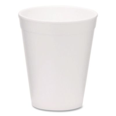 WinCup Foam Drink Cups, 10 oz, White, 1,000/Carton (221969)