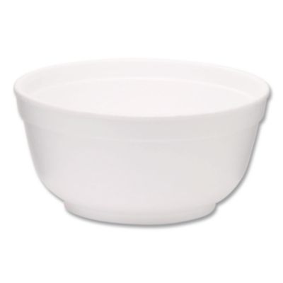 WinCup Foam Bowls, Squat Style, 8 oz, White, 1,000/Carton (221990)