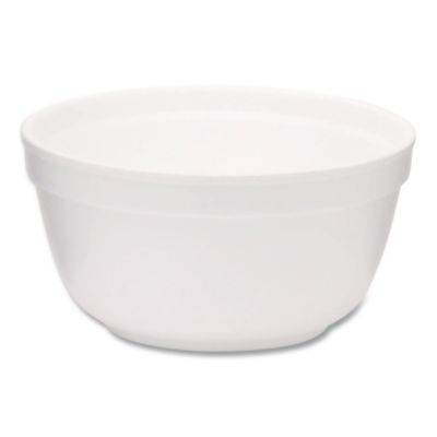 WinCup Foam Bowls, Squat Style, 12 oz, White, 1,000/Carton (221992)