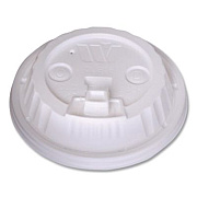 WinCup Plastic Lids for Foam Cups and Bowls, Dome, Fits 12 oz to 24 oz Hot Cups, White, 1,000/Carton (222061)