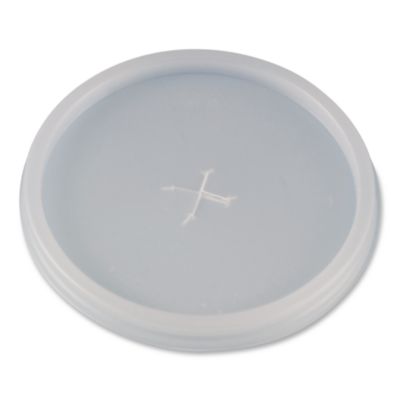 WinCup Plastic Lids for Foam Cups and Bowls, Slotted, Fits 8 oz to 10 oz Hot Cup, Translucent, 1,000/Carton (222077)