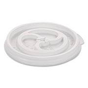 WinCup Plastic Lids for Foam Cups and Bowls, Slotted, Fits 8 oz to 10 oz Hot Cup, White, 1,000/Carton (222078)