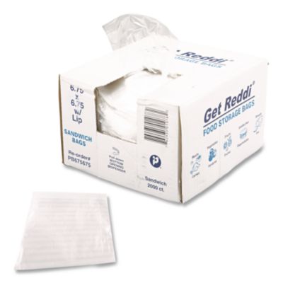 Inteplast Group Food Bags, 6.75" x 6.75", Clear, 2,000/Carton (PB675675)