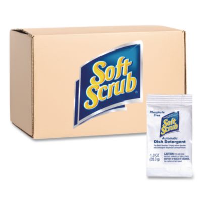 Soft Scrub Automatic Dish Detergent, Lemon Scent, Powder, 1 oz Pack, 200/Carton (10006)