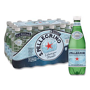 S. Pellegrino Sparkling Water Bottles, Unflavored, 16.9 oz Bottle, 24/Carton (22002683)