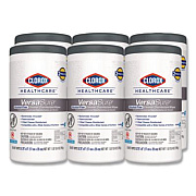 Clorox Healthcare VersaSure Cleaner Disinfectant Wipes, 1-Ply, 6.75 x 8, Fragranced, White, 85/Canister, 6 Canisters/Carton (31757)