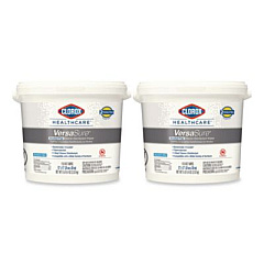 Clorox Healthcare VersaSure Cleaner Disinfectant Wipes, 1-Ply, 12 x 12, Fragranced, White, 110/Bucket, 2 Buckets/Carton (31759)