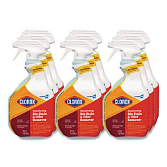 CloroxPro Disinfecting Bio Stain and Odor Remover, Fragranced, 32 oz Spray Bottle, 9/Carton (31903)