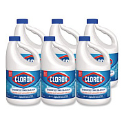 Clorox Concentrated Regular Disinfecting Bleach, 81 oz Bottle, 6/Carton (32263)