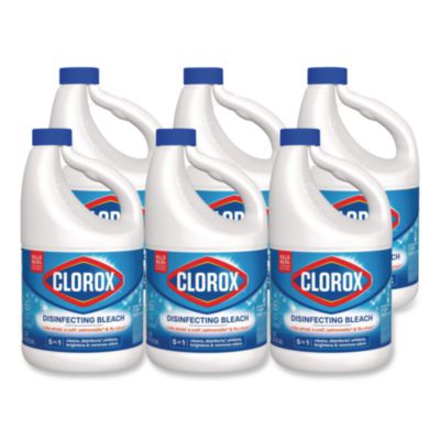 Clorox Concentrated Regular Disinfecting Bleach, 81 oz Bottle, 6/Carton (32263)