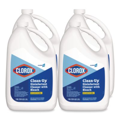 CloroxPro Clean-Up Disinfectant Cleaner with Bleach, 128 oz Refill Bottle, 4/Carton (35420CT)