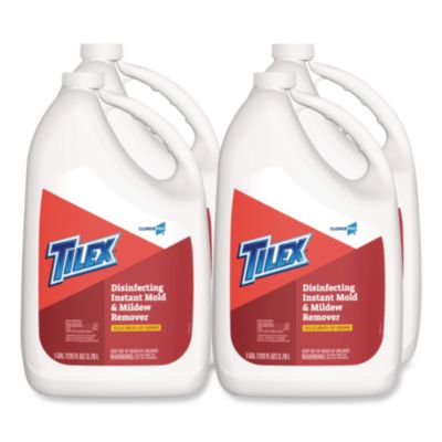Tilex CloroxPro Disinfecting Instant Mold and Mildew Remover, 128 oz Refill Bottle, 4/Carton (35605)