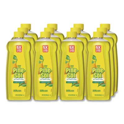 Pine-Sol Multi-Surface Cleaner Concentrated, Lemon Fresh Scent, 14 oz Bottle, 12/Carton (60148CT)