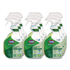 Clorox Pro EcoClean Disinfecting Cleaner, Unscented, 32 oz Spray Bottle, 9/Carton (60213CT)