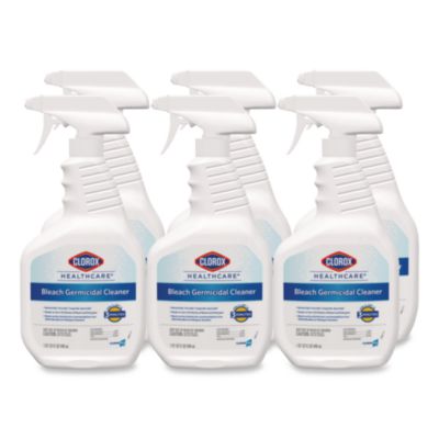 Clorox Healthcare Bleach Germicidal Cleaner, 32 oz Spray Bottle, 6/Carton (68970)